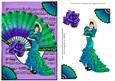 Fan & Flamenco with Sheet Music Frame - Lilac