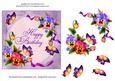 Beautiful Birthday Pansies & Butterflies