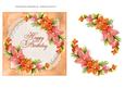 Peach Origami Flowers Happy Birthday