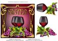 Art Nouveau Red Wine - Sister - More Available