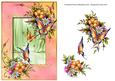 Pretty Flowers & Butterflies - Green Background