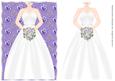 Wedding Bride - White Dress & Purple Bouquet