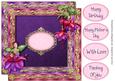 Double Satin Square Frame & Fuschias