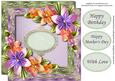Double Satin Square Frame & Origami Flowers