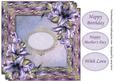 Double Satin Square Frame & Purple Lilies