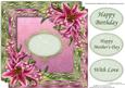 Double Satin Square Frame & Stargazer Lilies