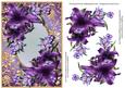 Beautiful Dark Purple Lilies & Gilded Frame