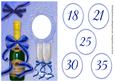 Champagne with Blue Bow - 18, 21, 25, 30, 35