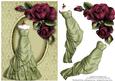 Beautiful Green Gown & Dusky Roses