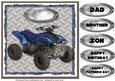 Blue Quad Bike Quick Card - Dad, Son, Brother