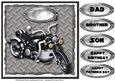 Black Motorbike Quick Card - Dad, Son, Brother