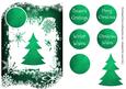 Christmas Trees & Snowflakes Shaped Topper - Teal