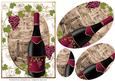 Red Wine, Vines & Sepia Cottage - Pyramid Topper