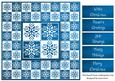 Snowflakes Tiled Square White Silhouette - Blue