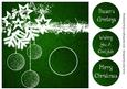 Baubles & Stars White Silhouette - Green