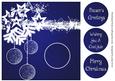 Baubles & Stars White Silhouette - Blue