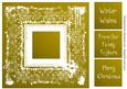 Snowflakes Square White Silhouette - Green