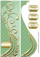 Green & Gold Swirl Large Dl