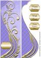 Lilac & Gold Swirl Large Dl