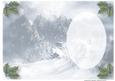Ice Blue Poinsettias on Golden Frame - Insert