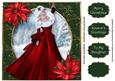 Red Poinsettia Winter Beauty 8x8 Quick Topper