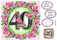 40 With Pretty Pink Roses 8x8