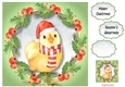 Fluffy Chick Christmas Wishes 8x8