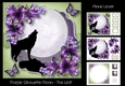Purple Silhouette Moon - The Wolf