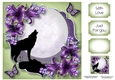 Purple Silhouette Moon - The Wolf 8x8
