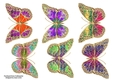 Art Nouveau Bright Butterflies JPEG Sheet 2