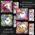 Art Nouveau Bright & Butterflies Bumper Kit 1