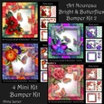 Art Nouveau Bright & Butterflies Bumper Kit 2