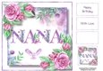 Soft Watercolour Roses - Nana 8x8