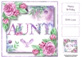 Soft Watercolour Roses - Aunt 8x8