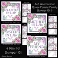 Soft Watercolour Roses Female Family Bumper Kit 3