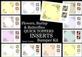 Flowers, Burlap & Butterflies QUICK TOPPER INSERTS Bumper Kit