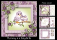 Mummy & 2 Baby Birds - mothers day or birthday