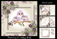 Mummy & 3 Baby Birds - mothers day or birthday