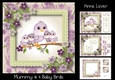 Mummy & 4 Baby Birds - mothers day or birthday