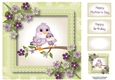 Mummy & Baby Bird - mothers day or birthday 8x8