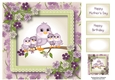 Mummy & 4 Baby Birds - mothers day or birthday 8x8