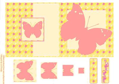 Butterfly Swirl Fold Back Card(5)