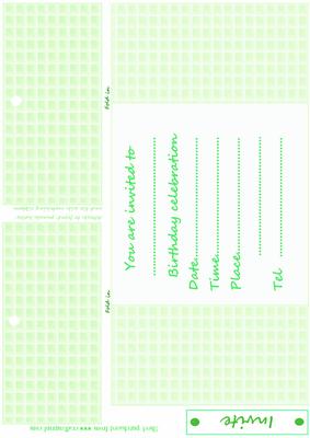 Any Age Invite (pale Green)