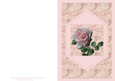 Marble and Rose Quick Card