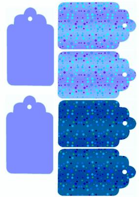 6 Scalloped Tags Blues