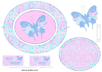 Wobble Spinner Butterfly (blue/pink)