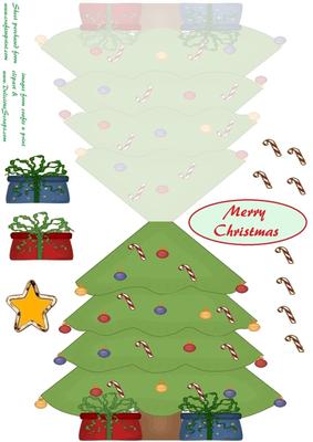 Christmas Tree Shaped Card