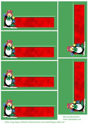 Penguin Christmas Place Cards