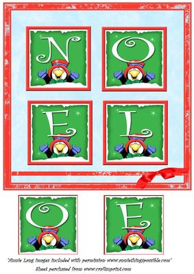 Noel and Penguin Large Topper