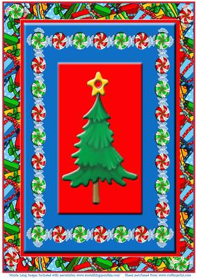 Framed Christmas Tree Card Front